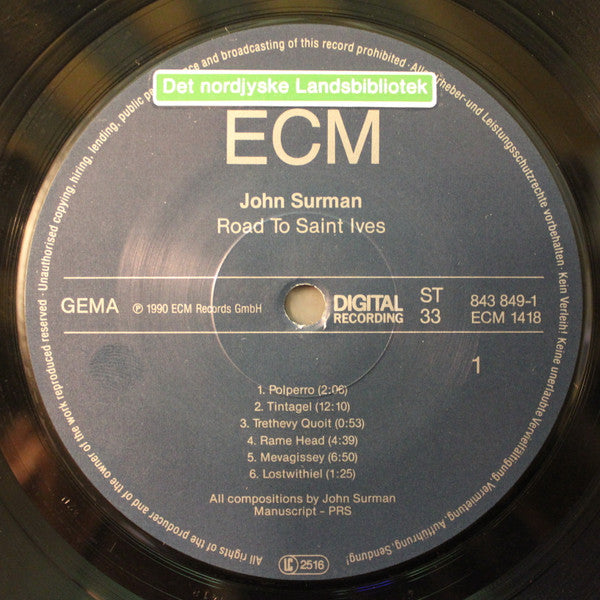 John Surman : Road To Saint Ives (LP, Album)