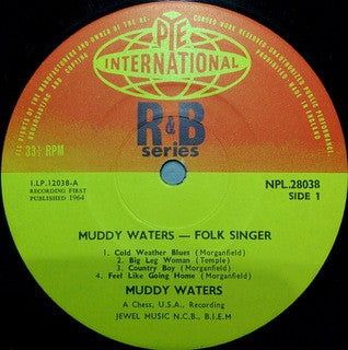 Muddy Waters : Folk Singer (LP, Album, Mono)