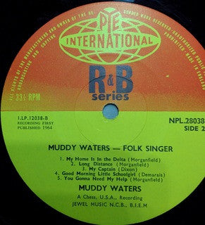 Muddy Waters : Folk Singer (LP, Album, Mono)