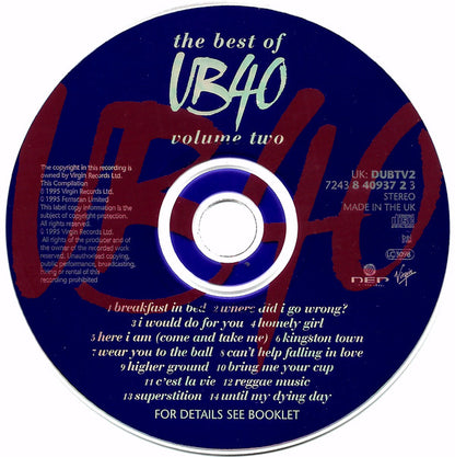 UB40 : The Best Of UB40 - Volume Two (CD, Comp)