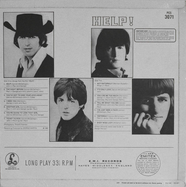 The Beatles : Help! (LP, Album, KT )