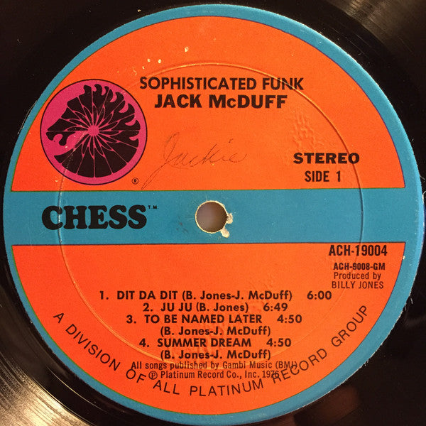 Jack McDuff* : Sophisticated Funk (LP, Album, Mon)