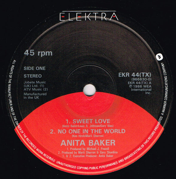 Anita Baker : Sweet Love (12", Single, Ltd)