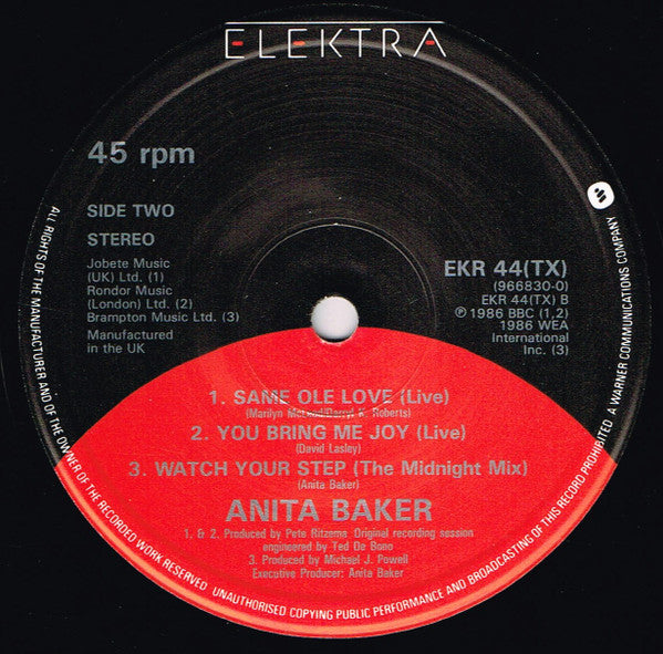 Anita Baker : Sweet Love (12", Single, Ltd)