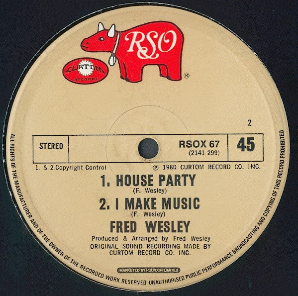 Fred Wesley : House Party / I Make Music (12", Single)