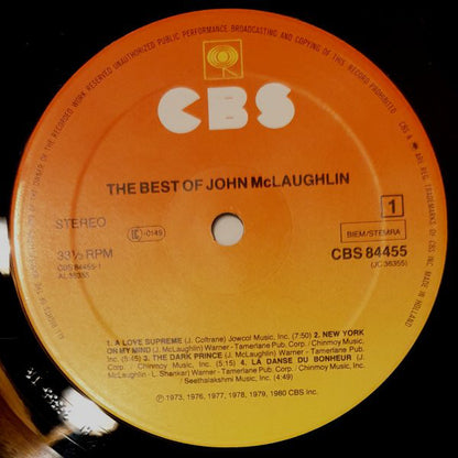 John McLaughlin : The Best Of (LP, Comp)