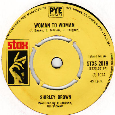 Shirley Brown : Woman To Woman / Yes Sir Brother (7", Single)