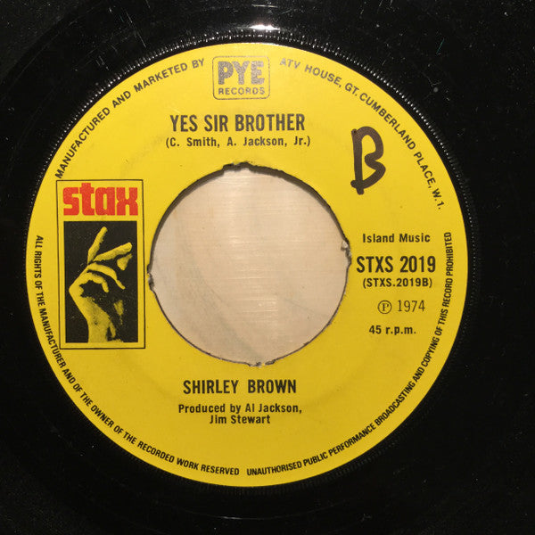 Shirley Brown : Woman To Woman / Yes Sir Brother (7", Single)