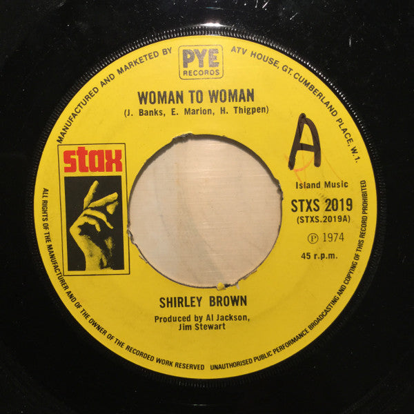 Shirley Brown : Woman To Woman / Yes Sir Brother (7", Single)