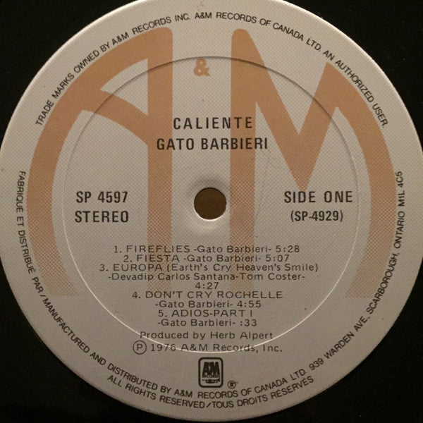 Gato Barbieri : Caliente! (LP, Album)