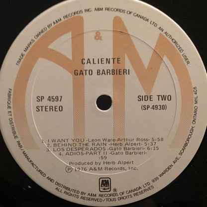 Gato Barbieri : Caliente! (LP, Album)