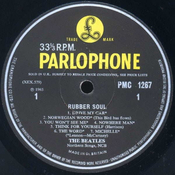 The Beatles : Rubber Soul (LP, Album, Mono, Gar)