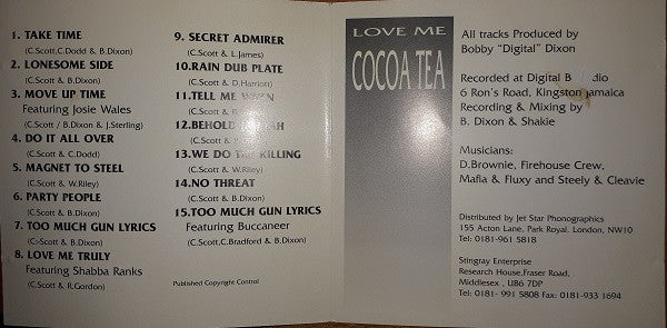 Cocoa Tea : Love Me (CD, Album)