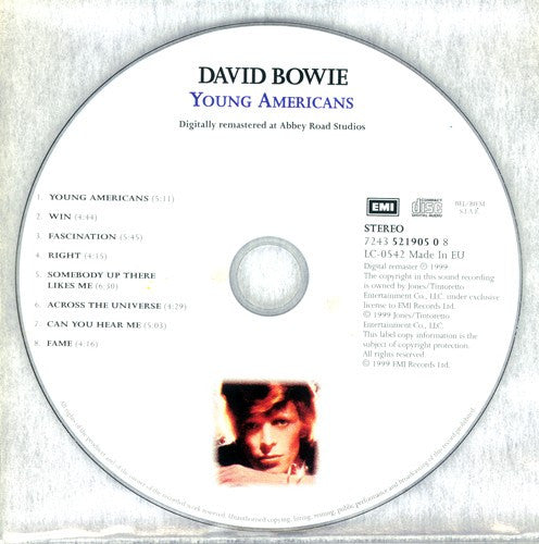 David Bowie : Young Americans (CD, Album, Enh, RE, RM)