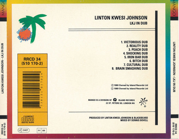 Linton Kwesi Johnson : LKJ In Dub (CD, Album, RE)