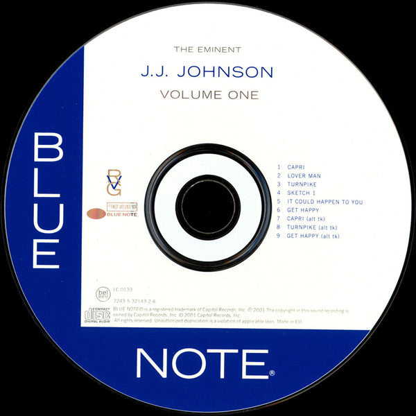 J.J. Johnson : The Eminent, Volume One (CD, Comp, Mono, RE, RM)