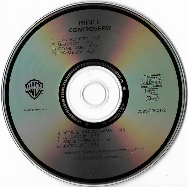 Prince : Controversy (CD, Album, RE)