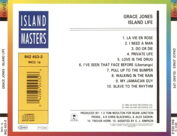 Grace Jones : Island Life (CD, Comp, RE)