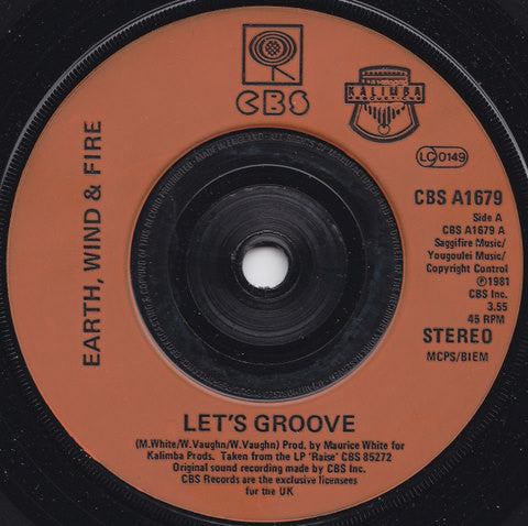 Earth, Wind & Fire : Let's Groove (7", Single, Inj)