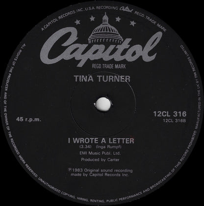 Tina Turner : Let's Stay Together (12", Single, Gen)