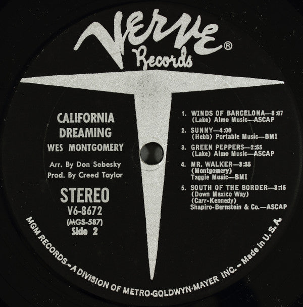 Wes Montgomery : California Dreaming (LP, Album)