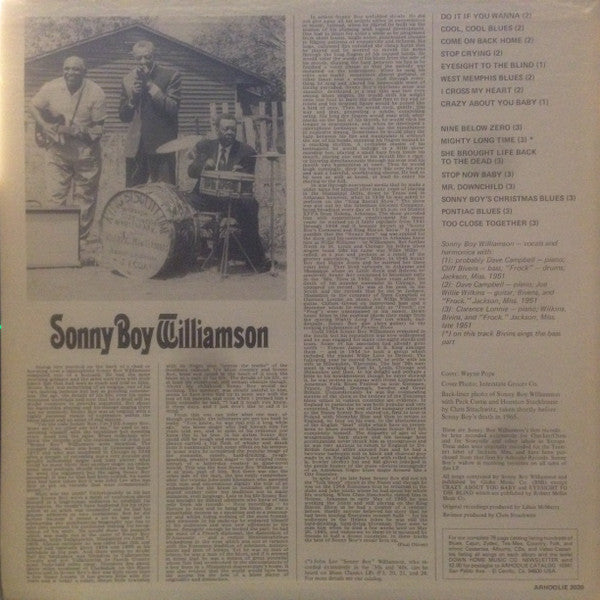 Sonny Boy Williamson (2) : King Biscuit Time (LP, Comp, RE)