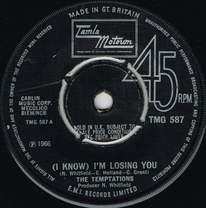 The Temptations : (I Know) I'm Losing You (7", Single, Pus)