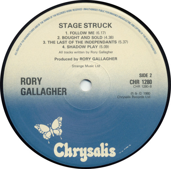 Rory Gallagher : Stage Struck (LP, Album)