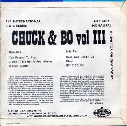 Chuck Berry & Bo Diddley : Chuck & Bo Vol. 3 (7", EP, Fou)