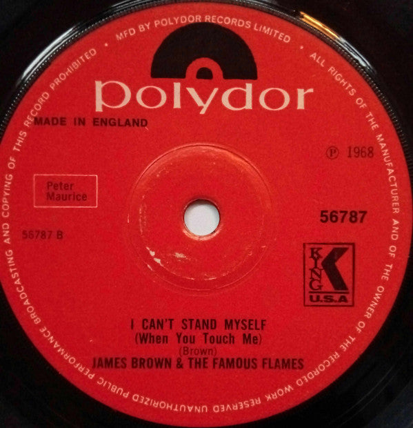 James Brown & The Famous Flames : There Was A Time / I Can't Stand Myself (When You Touch Me) (7", Single)