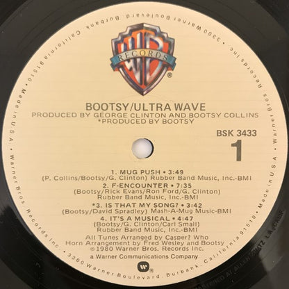 Bootsy* : Ultra Wave (LP, Album, Jac)