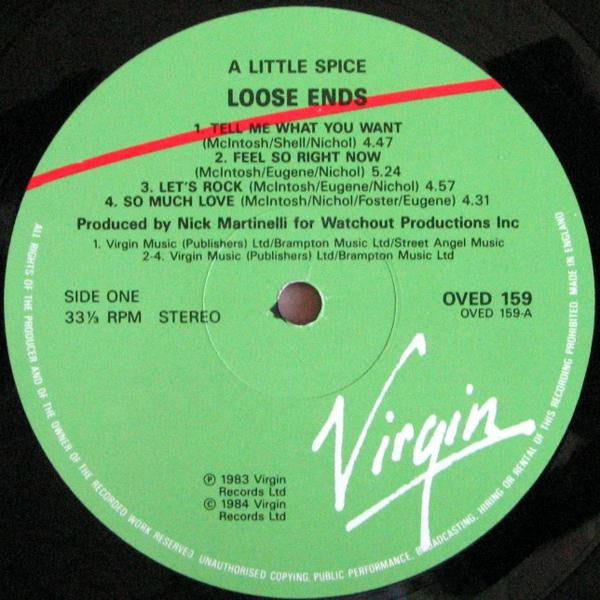 Loose Ends : A Little Spice (LP, Album, RE)