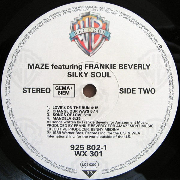 Maze Featuring Frankie Beverly : Silky Soul (LP, Album)