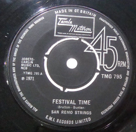 San Remo Strings* : Festival Time (7", Single, 4-p)