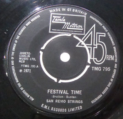 San Remo Strings* : Festival Time (7", Single, 4-p)