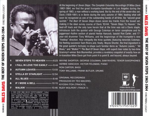 Miles Davis : The Best Of Seven Steps: The Complete Columbia Recordings Of Miles Davis 1963-1964 (CD, Comp)