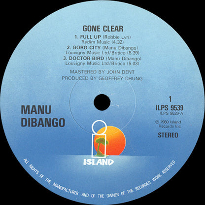 Manu Dibango : Gone Clear (LP, Album)