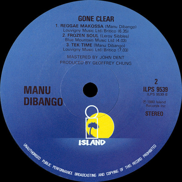 Manu Dibango : Gone Clear (LP, Album)