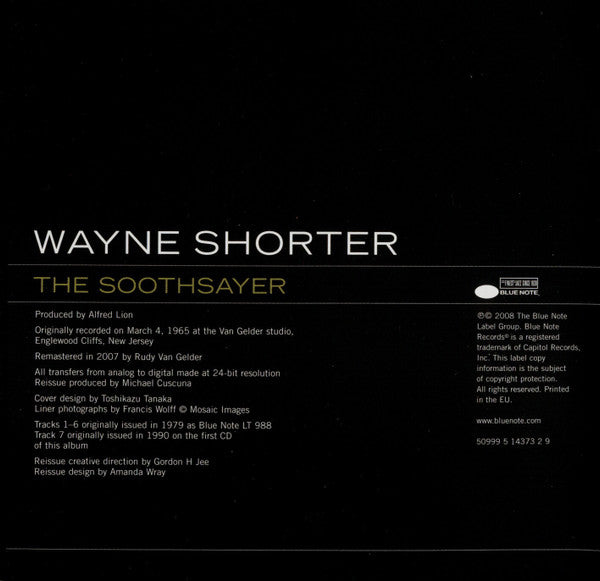 Wayne Shorter : The Soothsayer (CD, Album, RE, RM)