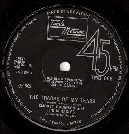 Smokey Robinson And The Miracles* : The Tracks Of My Tears (7", Single, Sol)