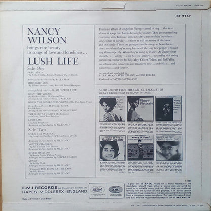 Nancy Wilson : Lush Life (LP, Album)