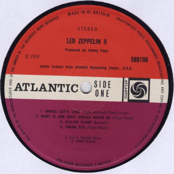 Led Zeppelin : Led Zeppelin II (LP, Album, RP, Kil)