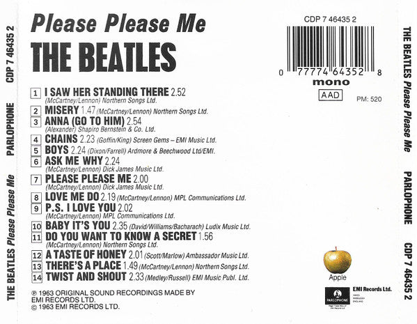 The Beatles : Please Please Me (CD, Album, Mono, RE)