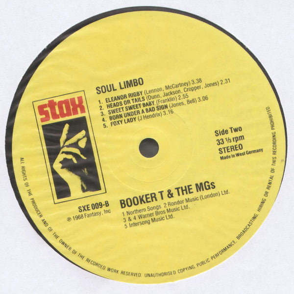 Booker T & The MG's : Soul Limbo (LP, Album, RE)