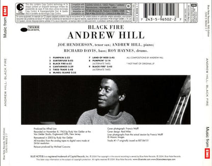 Andrew Hill : Black Fire (CD, Album, Copy Prot., RE, RM)