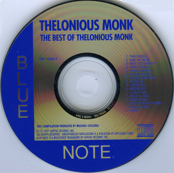 Thelonious Monk : The Best Of Thelonious Monk (CD, Comp)