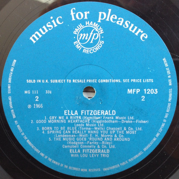 Ella Fitzgerald with Lou Levy Trio : Ella Fitzgerald (LP, Mono)