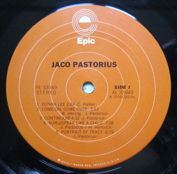 Jaco Pastorius : Jaco Pastorius (LP, Album)