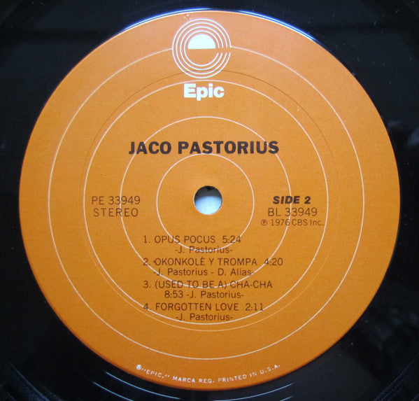 Jaco Pastorius : Jaco Pastorius (LP, Album)