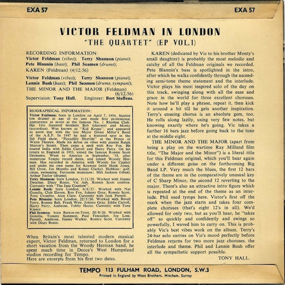 Victor Feldman : Victor Feldman In London: “The Quartet”  (7", EP, Mono)